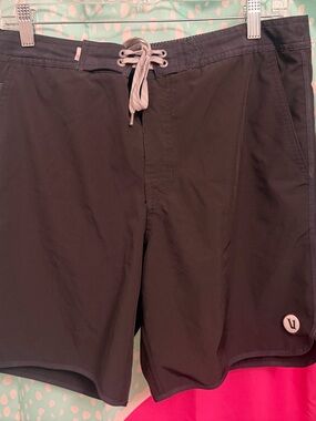 Men's Black and camo vuori Shorts with Drawstring